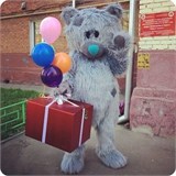 Большая коробка-сюрприз с подарками и шарами внутри КОРОБКА