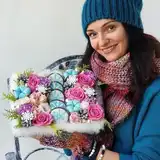 Доставка и сборка рождественского букета цветов на заказ 2024