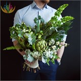 Мужской букет цветов на 23 Февраля, 9 мая flow23