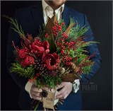 Мужской букет цветов на 23 Февраля, 9 мая flow23