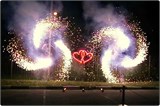 Огненная надпись, горящее сердце и фаер шоу на 14 Февраля ЧФ9