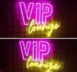Неоновая надпись VIP lounge 40 на 30 см НЕОН 1